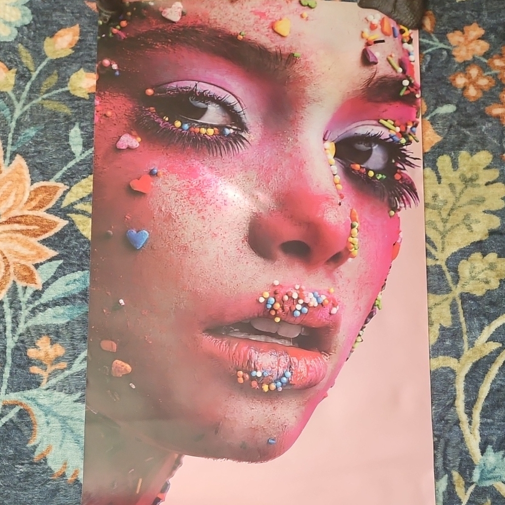 Vibrant Pink Artistic Portrait Poster